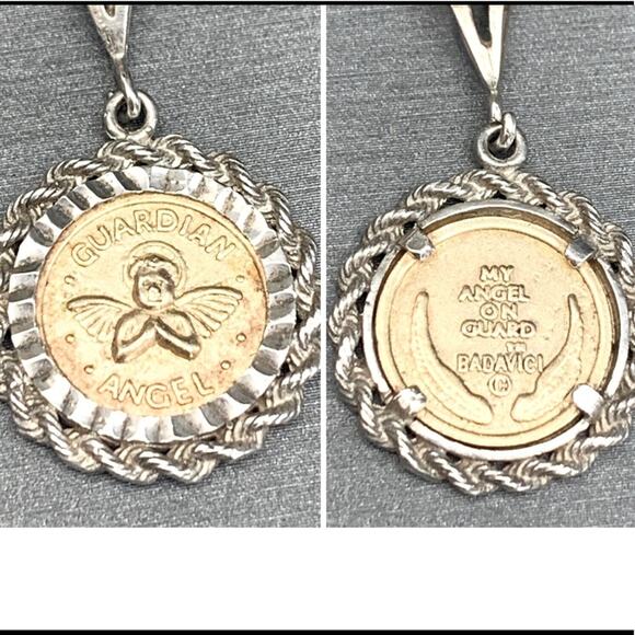 Signed Badavici Sterling silver Guardian Angel Pendant ๏ฟผ - Picture 1 of 4